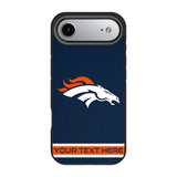 Denver Broncos Personalized Stripe Bump Phone Case for Apple iPhone
