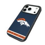 Denver Broncos Personalized Stripe Bump Phone Case for Apple iPhone
