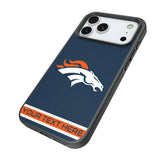 Denver Broncos Personalized Stripe Bump Phone Case for Apple iPhone