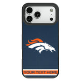 Denver Broncos Personalized Stripe Bump Phone Case for Apple iPhone