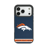 Denver Broncos Personalized Stripe Bump Phone Case for Apple iPhone