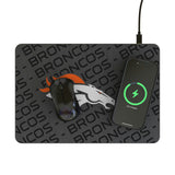 Denver Broncos Personalized Tilt 15-Watt Wireless Charger and Mouse Pad