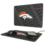 Denver Broncos Personalized Tilt 15-Watt Wireless Charger and Mouse Pad