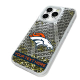 Denver Broncos Personalized Tilt Glitter Phone Case for Apple iPhone
