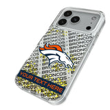 Denver Broncos Personalized Tilt Glitter Phone Case for Apple iPhone