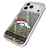 Denver Broncos Personalized Tilt Glitter Phone Case for Apple iPhone