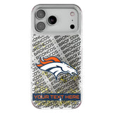 Denver Broncos Personalized Tilt Glitter Phone Case for Apple iPhone