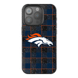 Denver Broncos Plaid Black Bling Phone Case for Apple iPhone