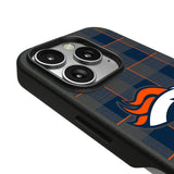 Denver Broncos Plaid MagSafe Compatible Phone Case for Apple iPhone