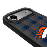 Denver Broncos Plaid MagSafe Compatible Phone Case for Apple iPhone