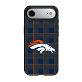 Denver Broncos Plaid MagSafe Compatible Phone Case for Apple iPhone