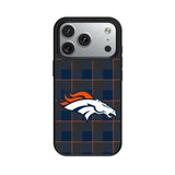 Denver Broncos Plaid MagSafe Compatible Phone Case for Apple iPhone