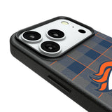 Denver Broncos Plaid MagSafe Compatible Phone Case for Apple iPhone