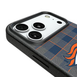 Denver Broncos Plaid MagSafe Compatible Phone Case for Apple iPhone