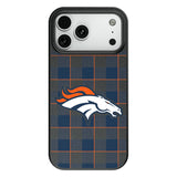 Denver Broncos Plaid MagSafe Compatible Phone Case for Apple iPhone