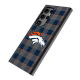 Denver Broncos Plaid MagSafe Compatible Phone Case for Samsung Galaxy