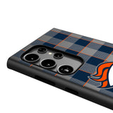 Denver Broncos Plaid MagSafe Compatible Phone Case for Samsung Galaxy