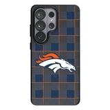 Denver Broncos Plaid MagSafe Compatible Phone Case for Samsung Galaxy