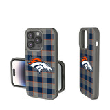 Denver Broncos Plaid Soft Touch Phone Case for Apple iPhone