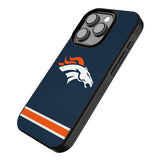 Denver Broncos Stripe Bump Phone Case for Apple iPhone