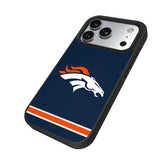 Denver Broncos Stripe Bump Phone Case for Apple iPhone
