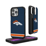 Denver Broncos Stripe Rugged Phone Case for Apple iPhone