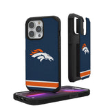 Denver Broncos Stripe Rugged Phone Case for Apple iPhone