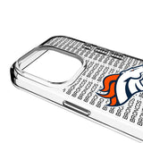 Denver Broncos Text Backdrop Clear Phone Case for Apple iPhone