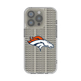 Denver Broncos Text Backdrop Clear Phone Case for Apple iPhone