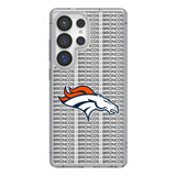 Denver Broncos Text Backdrop Clear Phone Case for Samsung Galaxy
