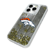 Denver Broncos Text Backdrop Glitter Phone Case for Apple iPhone