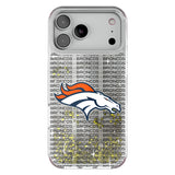 Denver Broncos Text Backdrop Glitter Phone Case for Apple iPhone