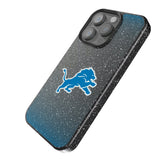 Detroit Lions Linen Black Bling Phone Case for Apple iPhone