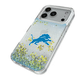 Detroit Lions Linen Glitter Phone Case for Apple iPhone