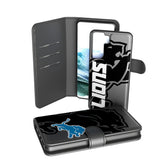 Detroit Lions Monocolor Tilt Wallet Phone Case for Samsung Galaxy