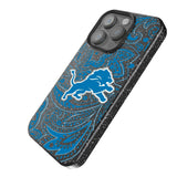 Detroit Lions Paisley Black Bling Phone Case for Apple iPhone