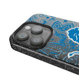 Detroit Lions Paisley Black Bling Phone Case for Apple iPhone