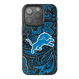 Detroit Lions Paisley Black Bling Phone Case for Apple iPhone