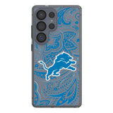 Detroit Lions Paisley Clear Phone Case for Samsung Galaxy