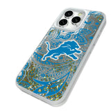 Detroit Lions Paisley Glitter Phone Case for Apple iPhone