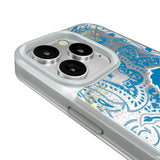 Detroit Lions Paisley Glitter Phone Case for Apple iPhone
