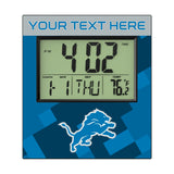 Detroit Lions Personalized Color Block Wall Clock