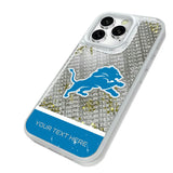 Detroit Lions Personalized EndZone Plus Glitter Phone Case for Apple iPhone