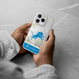Detroit Lions Personalized EndZone Plus Glitter Phone Case for Apple iPhone