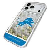 Detroit Lions Personalized EndZone Plus Glitter Phone Case for Apple iPhone