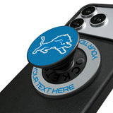 Detroit Lions Personalized Endzone Solid PopSockets Magnetic Phone Grip and Stand