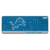 Detroit Lions Personalized Endzone Solid Wireless USB Keyboard