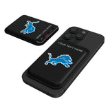 Detroit Lions Personalized Insignia Black Magnetic Credit Card Wallet