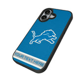 Detroit Lions Personalized Stripe Bump Phone Case for Apple iPhone
