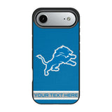 Detroit Lions Personalized Stripe Bump Phone Case for Apple iPhone